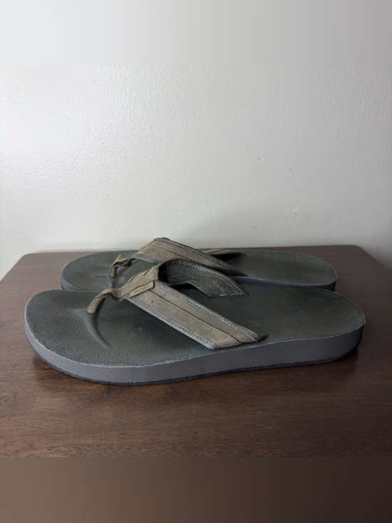 Teva Other - Teva Azure Gray Leather Flip Flop Sandals 12 Mens